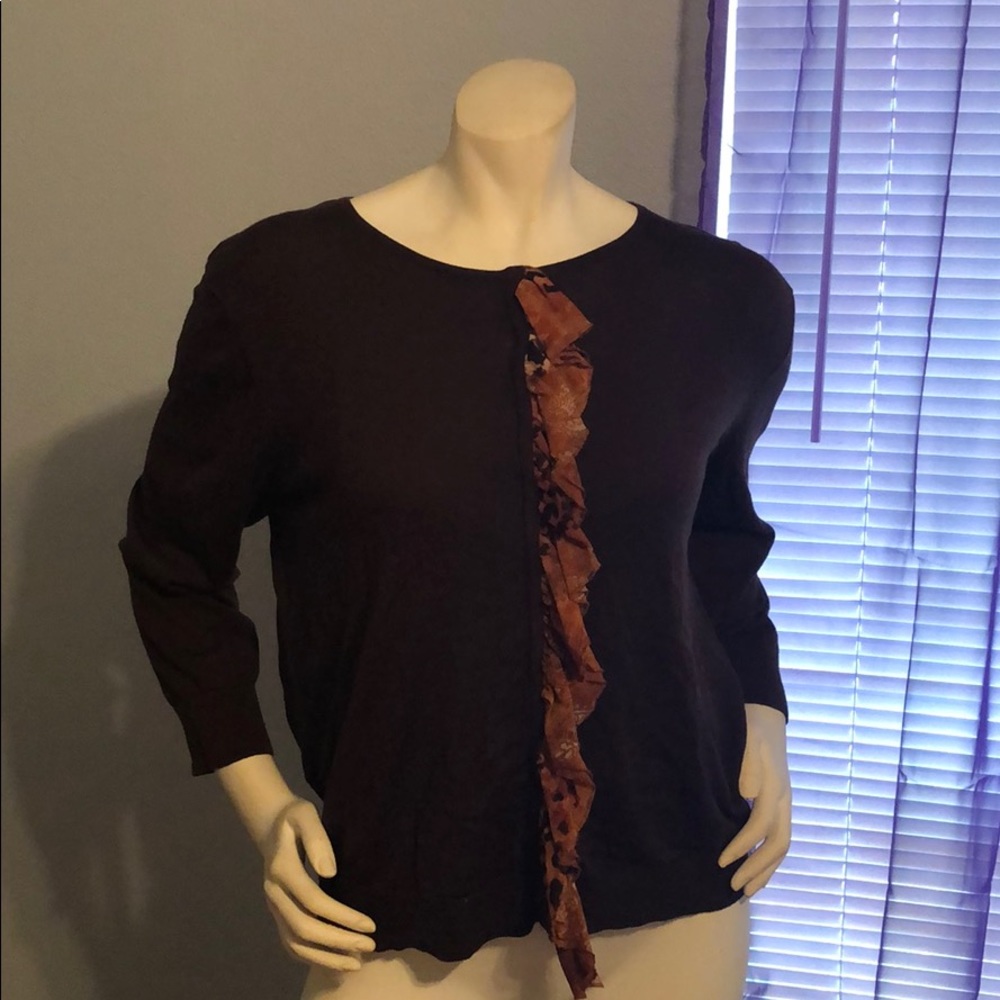 Brown button down Sweater